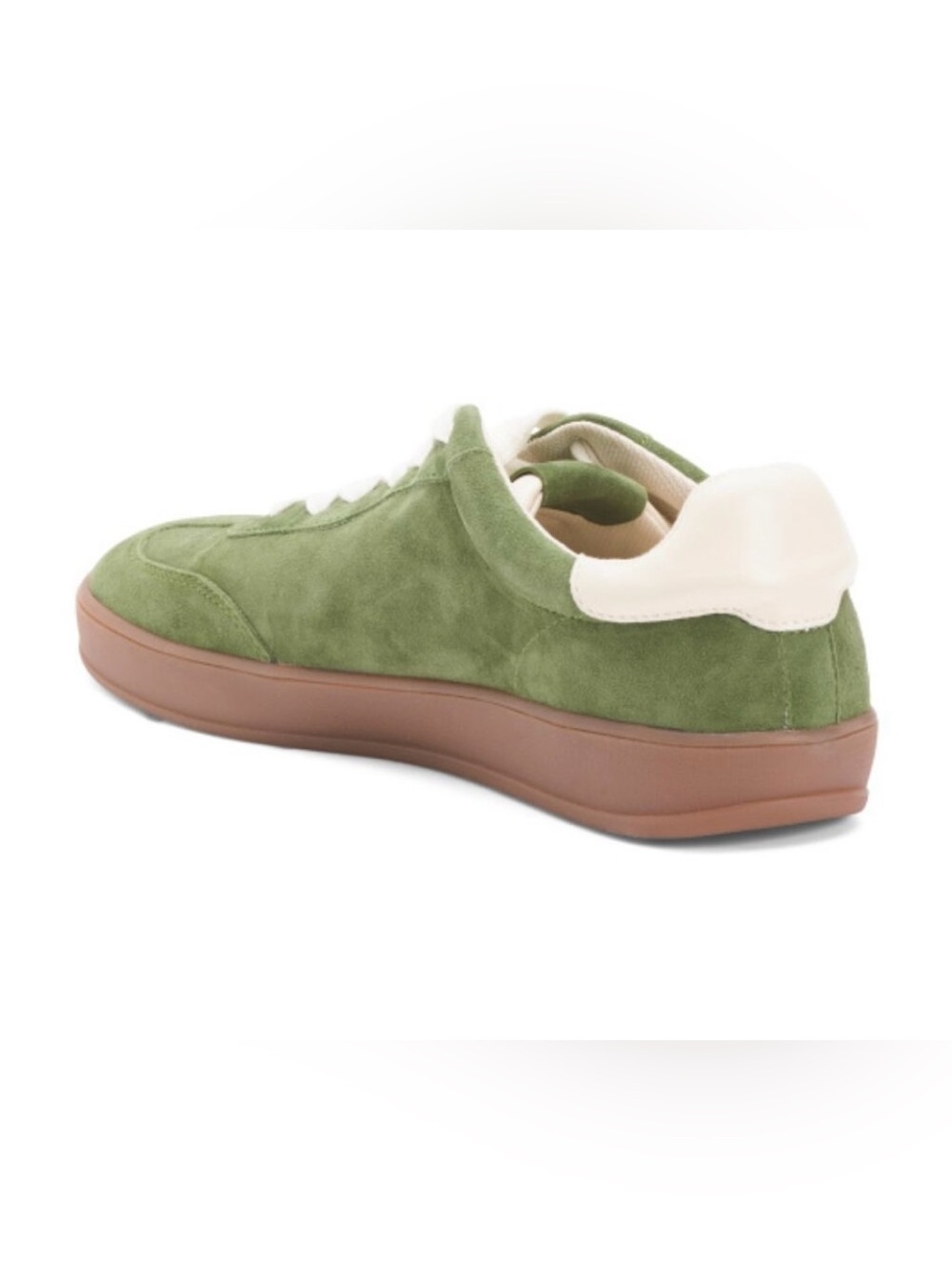 J.McLaughlin Zibby olive green leather suede lace up sneakers size 6.5 NWT - Picture 3 of 16